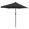 vidaXL Parasol de jardín Negro 294 x 150 x 224 cm tela