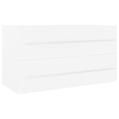 vidaXL Armario para lavabo madera contrachapada blanco 90x38,5x48 cm