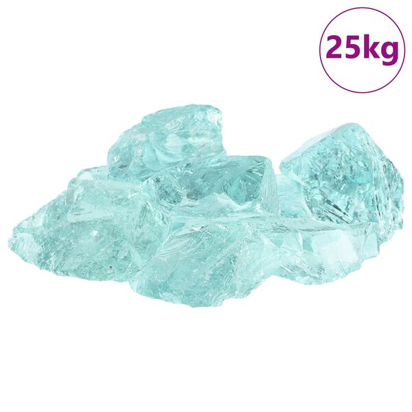 vidaXL Piedras de Jard&iacute;n Tuquesa 12 cm Cristal