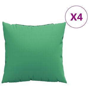 vidaXL Cojines de sof&aacute; 4 unidades tela verde 40x40 cm