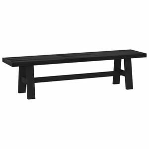 vidaXL Banca de Comedor NOAIN 180 x 41 x 45 cm Pino macizo Negro