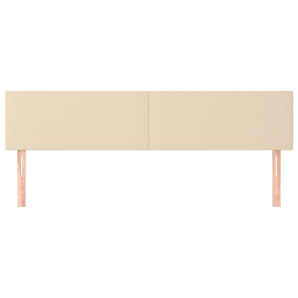 vidaXL Cabeceros tela crema 180x5x78/88 cm