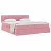 vidaXL Cama con almacenamiento con colch&oacute;n Rosa 90 x 200 cm