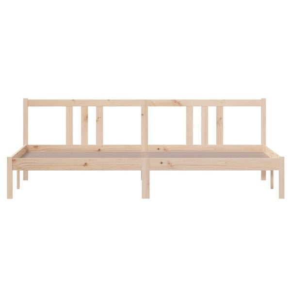 vidaXL Estructura de cama sin colch&oacute;n madera maciza 200x200 cm