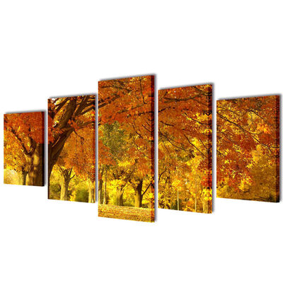 Set decorativo de lienzos para la pared bosque arces 200 x 100 cm