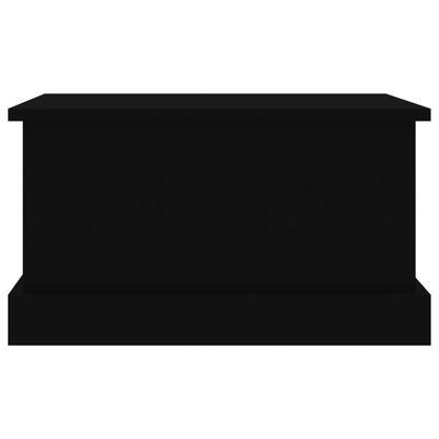 vidaXL Baúl de almacenaje madera contrachapada negro 50x30x28 cm