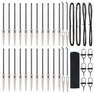 vidaXL Poste de Valla Gris