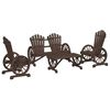 vidaXL Juego de muebles de jard&iacute;n 4 piezas madera maciza de abeto