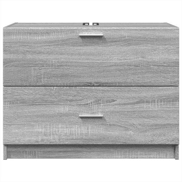 vidaXL Armario de lavabo madera de ingenier&iacute;a gris Sonoma 78x37x59 cm