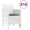 vidaXL Conjunto de comedor de jard&iacute;n con cojines con coj&iacute;n 17 pcs PP