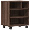vidaXL Soporte para impresora con ruedas marrón roble 41x32x48 cm