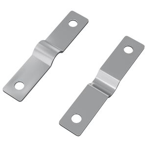 vidaXL Placa de Impacto 2 uds. Plateado 50 x 10 x 1,2 mm Hierro