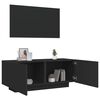 vidaXL Mueble para TV madera contrachapada negra 100x35x40 cm