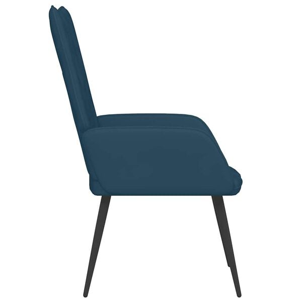 vidaXL Sill&oacute;n de relax de terciopelo azul