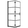 vidaXL Mampara de ducha plegable ESG negro 100x140 cm