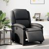 vidaXL Sillón reclinable eléctrico de cuero auténtico negro