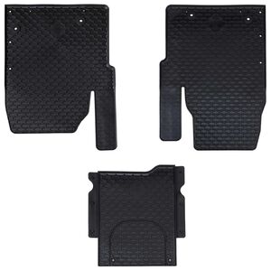 vidaXL Alfombrilla de Coche 3 pcs Negro Goma