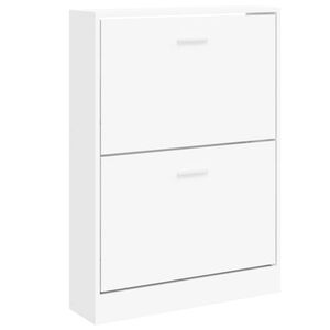 vidaXL Zapatero blanco 59x17x81 cm Madera de ingenier&iacute;a
