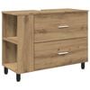 vidaXL Unidad de tocador de ba&ntilde;o Roble Artesanal 80 x 35 x 60 cm