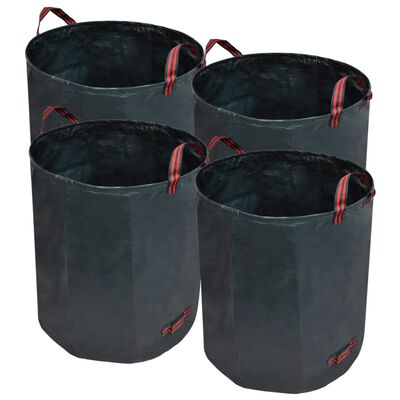 Bolsas de basura para jardín verde oscuro 4 piezas 272 L 150 g/m2