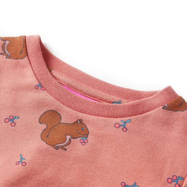 Vestido infantil rosa palo 128
