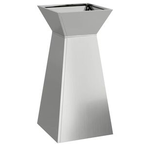 vidaXL Maceta Pilar Plateado 35 x 35 x 73 cm Acero Galvanizado