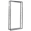 vidaXL Le&ntilde;ero de acero negro 100x25x200 cm