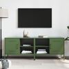 vidaXL Muebles de TV 2 piezas acero verde oliva 68x39x50,5 cm
