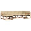 vidaXL Conjunto de sof&aacute;s de exterior 6 uds. Natural y Beige