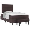 vidaXL Cama tipo Box Spring Marr&oacute;n Oscuro 120 x 200 cm tela