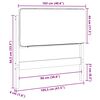 vidaXL Cabecero tapizado con cabecera Marr&oacute;n y Gris Claro 100 cm