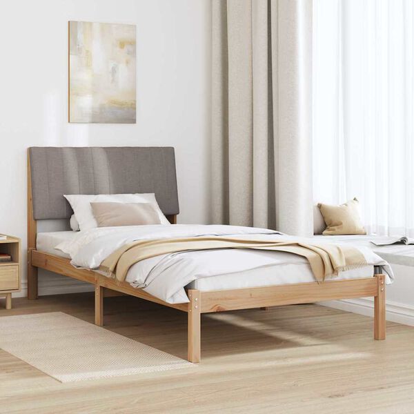 vidaXL Estructura de cama Marr&oacute;n 100 x 200 cm Madera de pino macizo