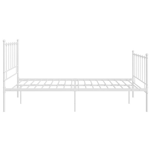 vidaXL Estructura de cama sin colch&oacute;n metal blanco 120x200 cm