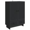 vidaXL Aparador Negro 66 x 34,5 x 95 cm Madera de ingenier&iacute;a