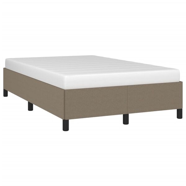 vidaXL Estructura de cama sin colchón tela gris taupe 120x190 cm