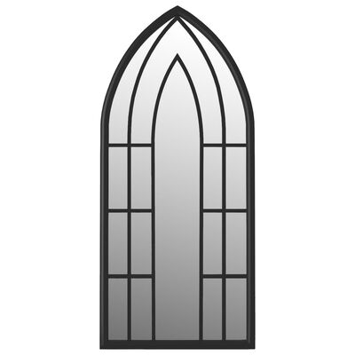 vidaXL Espejo de hierro negro para uso interior 70x30 cm
