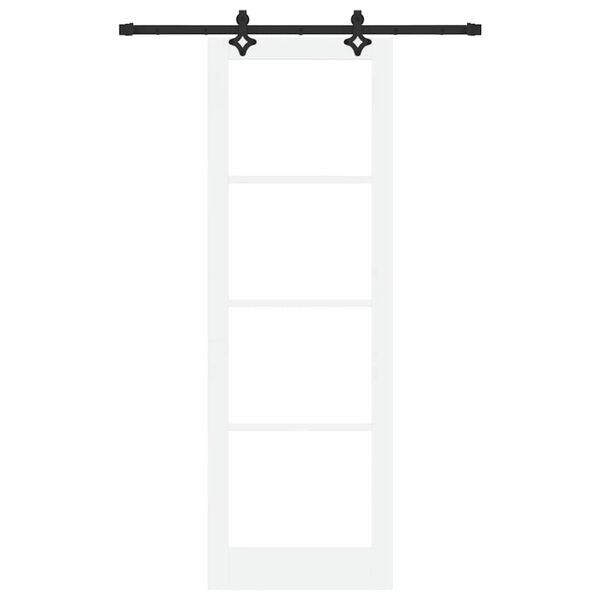 vidaXL Puerta Corredera 78 x 232 cm Madera de pino maciza y vidrio