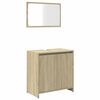 vidaXL Set de muebles de ba&ntilde;o 2 pzas madera contrachapada roble Sonoma