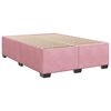 vidaXL Cama box spring con colch&oacute;n terciopelo rosa 160x200 cm