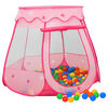 vidaXL Tienda de juegos para ni&ntilde;os con 250 bolas rosa 102x102x82 cm