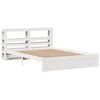 vidaXL Estructura de cama con cabecero sin colch&oacute;n blanco 140x190 cm