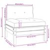 vidaXL Juego muebles jard&iacute;n 3 pzas y cojines gris madera pino maciza
