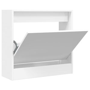 vidaXL Zapatero de madera de ingenier&iacute;a blanco 60x21x57 cm