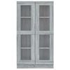 vidaXL Vitrina madera contrachapada gris Sonoma 82,5x30,5x150 cm