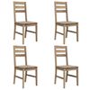 vidaXL Sillas de comedor 4 unidades madera maciza de acacia