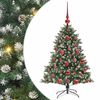 vidaXL &Aacute;rbol de Navidad artificial Verde 120 cm PVC, Pl&aacute;stico y Acero