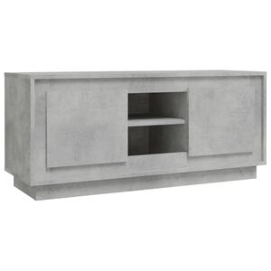vidaXL Mueble de TV madera contrachapada gris hormig&oacute;n 102x35x45 cm