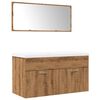 vidaXL Juego de muebles ba&ntilde;o 3 piezas madera ingenier&iacute;a roble artisan