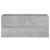 vidaXL Armario para lavabo contrachapada gris hormigón 100x38,5x45 cm