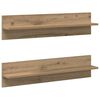 vidaXL Estante de pared Montada en la pared 2 pcs Roble artisan